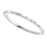 Platinum Straight Baguette Lab-Grown Diamond Bar Channel-Set Anniversary Band – 1/5–3/4 CTW - view 5