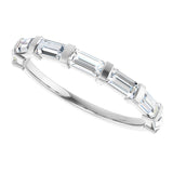 Platinum Straight Baguette Natural Diamond Bar Channel-Set Anniversary Band – 1/5–3/4 CTW - view 5