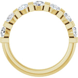 10K Gold Round Lab-Grown Diamond Bar Channel-Set Anniversary Band – 7/8–1 1/3 CTW - Yellow Gold - view 2