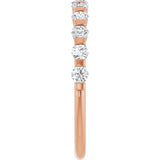 10K Gold Round Lab-Grown Diamond Bar Channel-Set Anniversary Band – 1/5–5/8 CTW (Style 123675) - Rose Gold - view 4