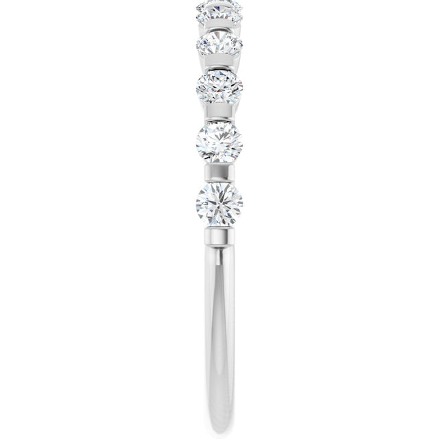 Platinum Round Lab-Grown Diamond Bar Channel-Set Anniversary Band – 1/4–3/4 CTW - view 4