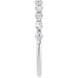 Platinum Round Natural Diamond Bar Channel-Set Anniversary Band – 1/4–3/4 CTW - view 4