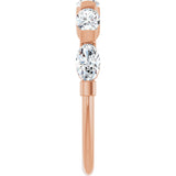 10K Gold Oval Lab-Grown Diamond Bar Channel-Set Anniversary Band – 9/10–2 CTW (Style 123675) - Rose Gold - view 4