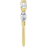10K Gold Oval Lab-Grown Diamond Bar Channel-Set Anniversary Band – 9/10–2 CTW (Style 123675) - Yellow Gold - view 4
