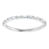 Platinum Straight Baguette Lab-Grown Diamond Bar Channel-Set Anniversary Band – 1/5–3/4 CTW - view 3