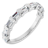 10K Gold Straight Baguette Lab-Grown Diamond Bar Channel-Set Anniversary Band – 3/4–9/10 CTW (Style 123675) - White Gold