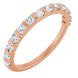 14K Gold Asscher Lab-Grown Diamond Bar Channel-Set Anniversary Band – 5/8–1 3/8 CTW - Rose Gold