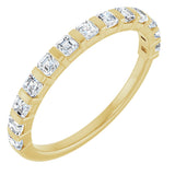 14K Gold Asscher Lab-Grown Diamond Bar Channel-Set Anniversary Band – 5/8–1 3/8 CTW - Yellow Gold