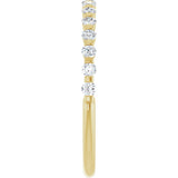 10K Gold Round Lab-Grown Diamond Bar Channel-Set Anniversary Band – 1/5–5/8 CTW (Style 123675) - Yellow Gold - view 4