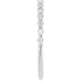 Platinum Round Lab-Grown Diamond Bar Channel-Set Anniversary Band – 1/4–3/4 CTW - view 4