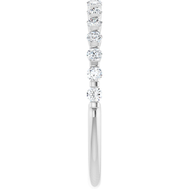 Platinum Round Lab-Grown Diamond Bar Channel-Set Anniversary Band – 1/4–3/4 CTW - view 4