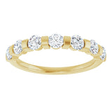 10K Gold Round Lab-Grown Diamond Bar Channel-Set Anniversary Band – 7/8–1 1/3 CTW - Yellow Gold - view 3