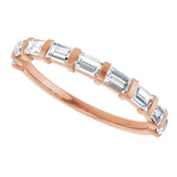 10K Gold Straight Baguette Natural Diamond Bar Channel-Set Anniversary Band – 1/5–5/8 CTW (Style 123675) - Rose Gold - view 5