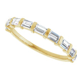 10K Gold Straight Baguette Natural Diamond Bar Channel-Set Anniversary Band – 1/5–5/8 CTW (Style 123675) - Yellow Gold - view 5