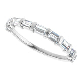 10K Gold Straight Baguette Natural Diamond Bar Channel-Set Anniversary Band – 1/5–5/8 CTW (Style 123675) - White Gold - view 5