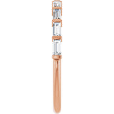 10K Gold Straight Baguette Lab-Grown Diamond Bar Channel-Set Anniversary Band – 1/5–1/2 CTW (Style 123675) - Rose Gold - view 4