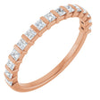 10K Gold Square Lab-Grown Diamond Bar Channel-Set Anniversary Band – 1/3–9/10 CTW - Rose Gold