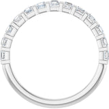 Platinum Asscher Lab-Grown Diamond Bar Channel-Set Anniversary Band – 5/8–1 3/8 CTW - view 2