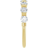 10K Gold Round Lab-Grown Diamond Bar Channel-Set Anniversary Band – 7/8–1 1/3 CTW - Yellow Gold - view 4