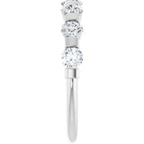 10K Gold Round Lab-Grown Diamond Bar Channel-Set Anniversary Band – 7/8–1 1/3 CTW - White Gold - view 4
