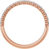 10K Gold Round Natural Diamond Bar Channel-Set Anniversary Band – 1/5–5/8 CTW (Style 123675) - Rose Gold - view 2