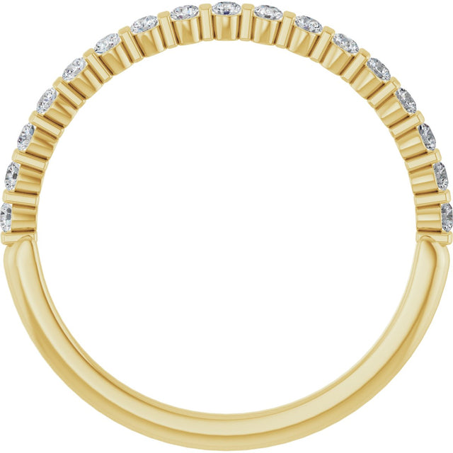 10K Gold Round Natural Diamond Bar Channel-Set Anniversary Band – 1/5–5/8 CTW (Style 123675) - Yellow Gold - view 2
