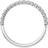 Platinum Round Natural Diamond Bar Channel-Set Anniversary Band – 1/4–3/4 CTW - view 2
