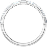 10K Gold Straight Baguette Lab-Grown Diamond Bar Channel-Set Anniversary Band – 1/5–1/2 CTW (Style 123675) - White Gold - view 2