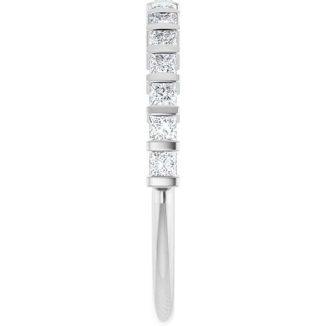 Platinum Square Lab-Grown Diamond Bar Channel-Set Anniversary Band – 1/3–1 1/2 CTW - view 4