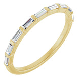 10K Gold Straight Baguette Lab-Grown Diamond Bar Channel-Set Anniversary Band – 1/5–1/2 CTW (Style 123675) - Yellow Gold