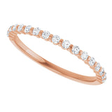 10K Gold Round Natural Diamond Bar Channel-Set Anniversary Band – 1/5–5/8 CTW (Style 123675) - Rose Gold - view 5