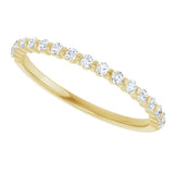 10K Gold Round Natural Diamond Bar Channel-Set Anniversary Band – 1/5–5/8 CTW (Style 123675) - Yellow Gold - view 5