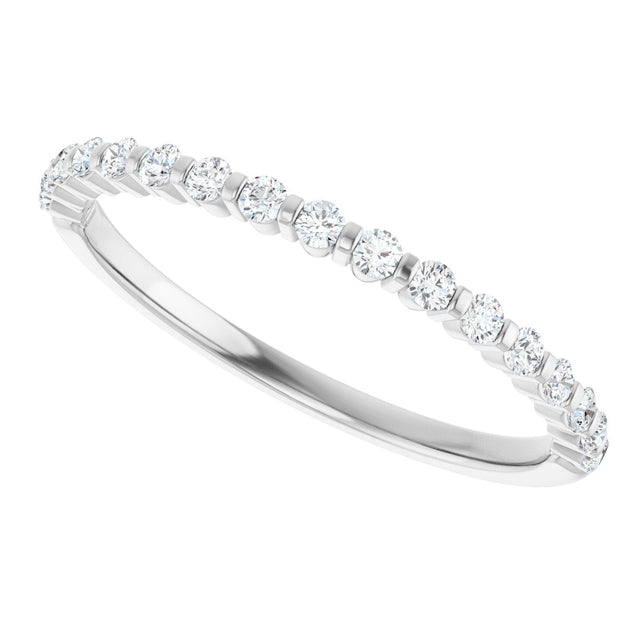 Platinum Round Lab-Grown Diamond Bar Channel-Set Anniversary Band – 1/4–3/4 CTW - view 5