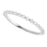 14K Gold Round Lab-Grown Diamond Bar Channel-Set Anniversary Band – 1/4–3/4 CTW - White Gold - view 5