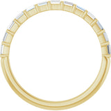 14K Gold Straight Baguette Lab-Grown Diamond Bar Channel-Set Anniversary Band – 1/5–3/4 CTW - Yellow Gold - view 2