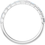 Platinum Straight Baguette Lab-Grown Diamond Bar Channel-Set Anniversary Band – 1/5–3/4 CTW - view 2