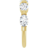 10K Gold Oval Lab-Grown Diamond Bar Channel-Set Anniversary Band – 9/10–2 CTW (Style 123675) - Yellow Gold - view 4