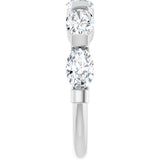 10K Gold Oval Lab-Grown Diamond Bar Channel-Set Anniversary Band – 9/10–2 CTW (Style 123675) - White Gold - view 4
