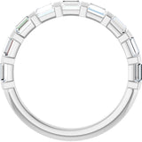 Platinum Straight Baguette Lab-Grown Diamond Bar Channel-Set Anniversary Band – 1/5–3/4 CTW - view 2
