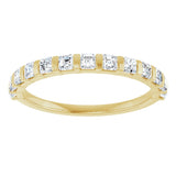 14K Gold Asscher Natural Diamond Bar Channel-Set Anniversary Band – 5/8–1 3/8 CTW (Style 123675) - Yellow Gold - view 3