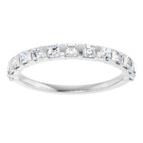 14K Gold Asscher Natural Diamond Bar Channel-Set Anniversary Band – 5/8–1 3/8 CTW (Style 123675) - White Gold - view 3