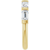 10K Gold Emerald Lab-Grown Diamond Bar Channel-Set Anniversary Band – 1 5/8–2 1/2 CTW (Style 123675) - Yellow Gold - view 4