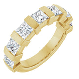 10K Gold Square Lab-Grown Diamond Bar Channel-Set Anniversary Band – 1 1/3–2 3/4 CTW (Style 123675) - Yellow Gold