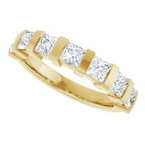 10K Gold Square Lab-Grown Diamond Bar Channel-Set Anniversary Band – 1 1/3–2 3/4 CTW (Style 123675) - Yellow Gold - view 5