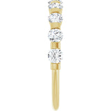 10K Gold Round Lab-Grown Diamond Bar Channel-Set Anniversary Band – 7/8–1 1/3 CTW - Yellow Gold - view 4