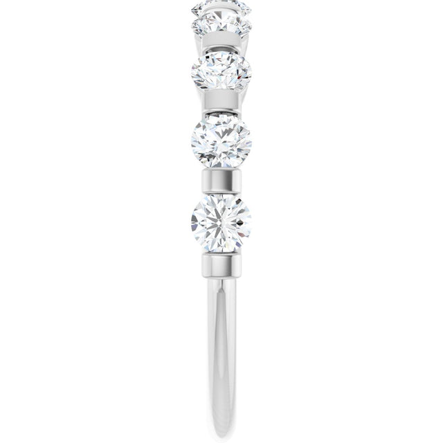 Platinum Round Lab-Grown Diamond Bar Channel-Set Anniversary Band – 1/4–3/4 CTW - view 4