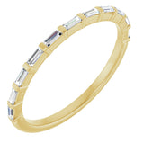 10K Gold Straight Baguette Lab-Grown Diamond Bar Channel-Set Anniversary Band – 1/5–1/2 CTW (Style 123675) - Yellow Gold