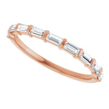 10K Gold Straight Baguette Lab-Grown Diamond Bar Channel-Set Anniversary Band – 1/5–1/2 CTW (Style 123675) - Rose Gold - view 5