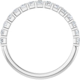 Platinum Square Natural Diamond Bar Channel-Set Anniversary Band – 1/3–1 1/2 CTW - view 2