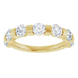 10K Gold Round Lab-Grown Diamond Bar Channel-Set Anniversary Band – 1 5/8 CTW (Style 123675) - Yellow Gold - view 3